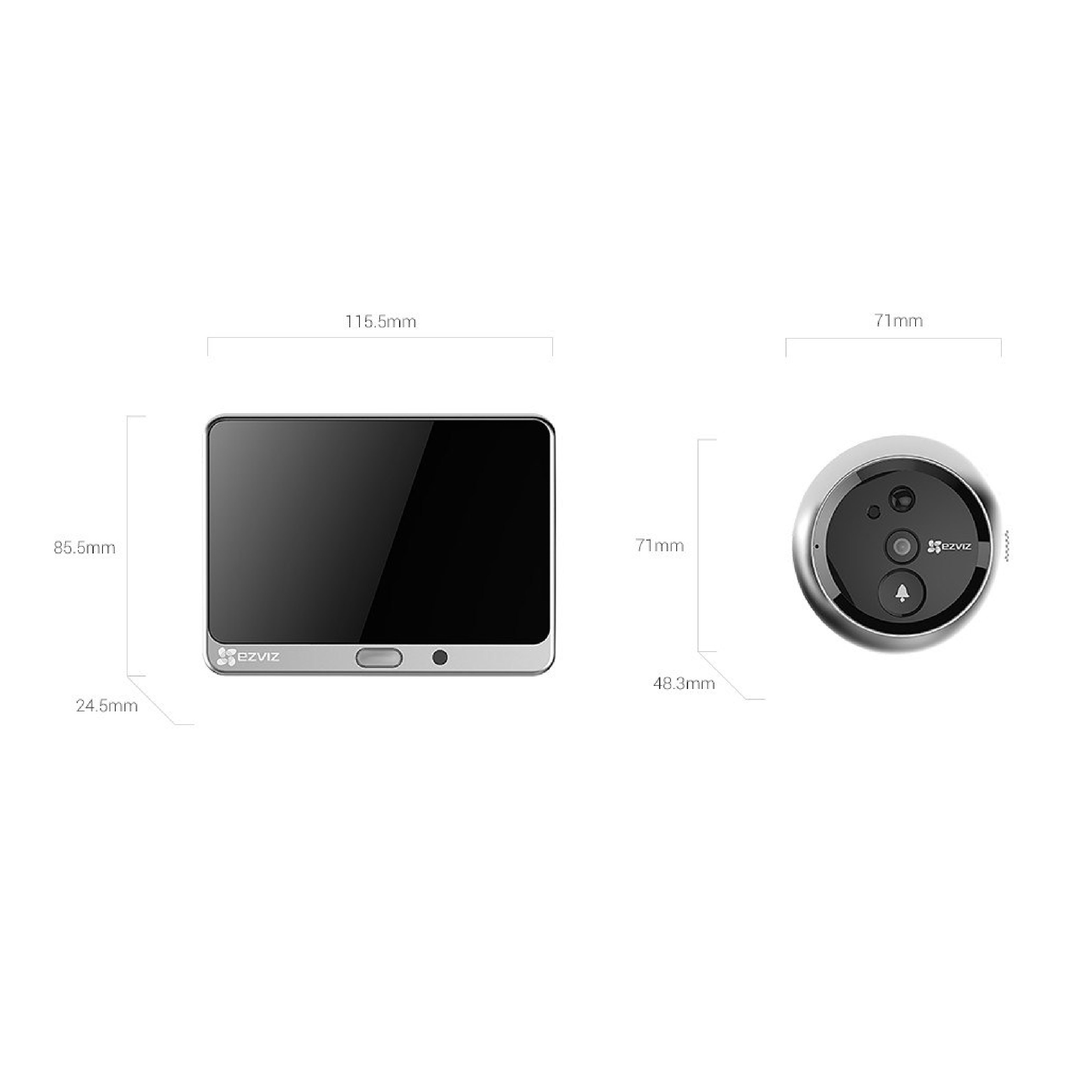 EZVIZ CS-DP1C-A0-4A1WPFBSR Wire-Free Smart Door Viewer