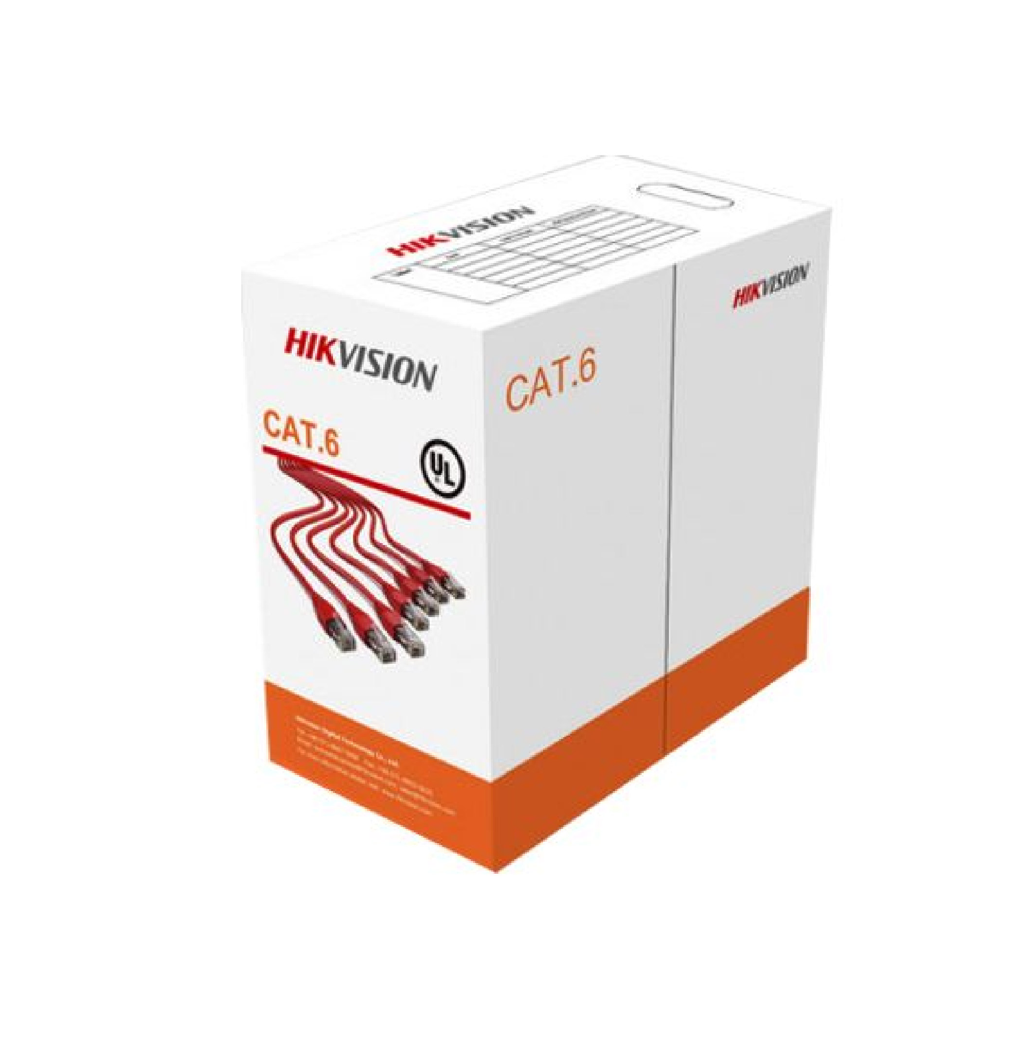Hikvision DS-1LN6U-SC0 305 m CAT6 UTP Network Cable (Solid Copper, 0.55 mm, Orange)