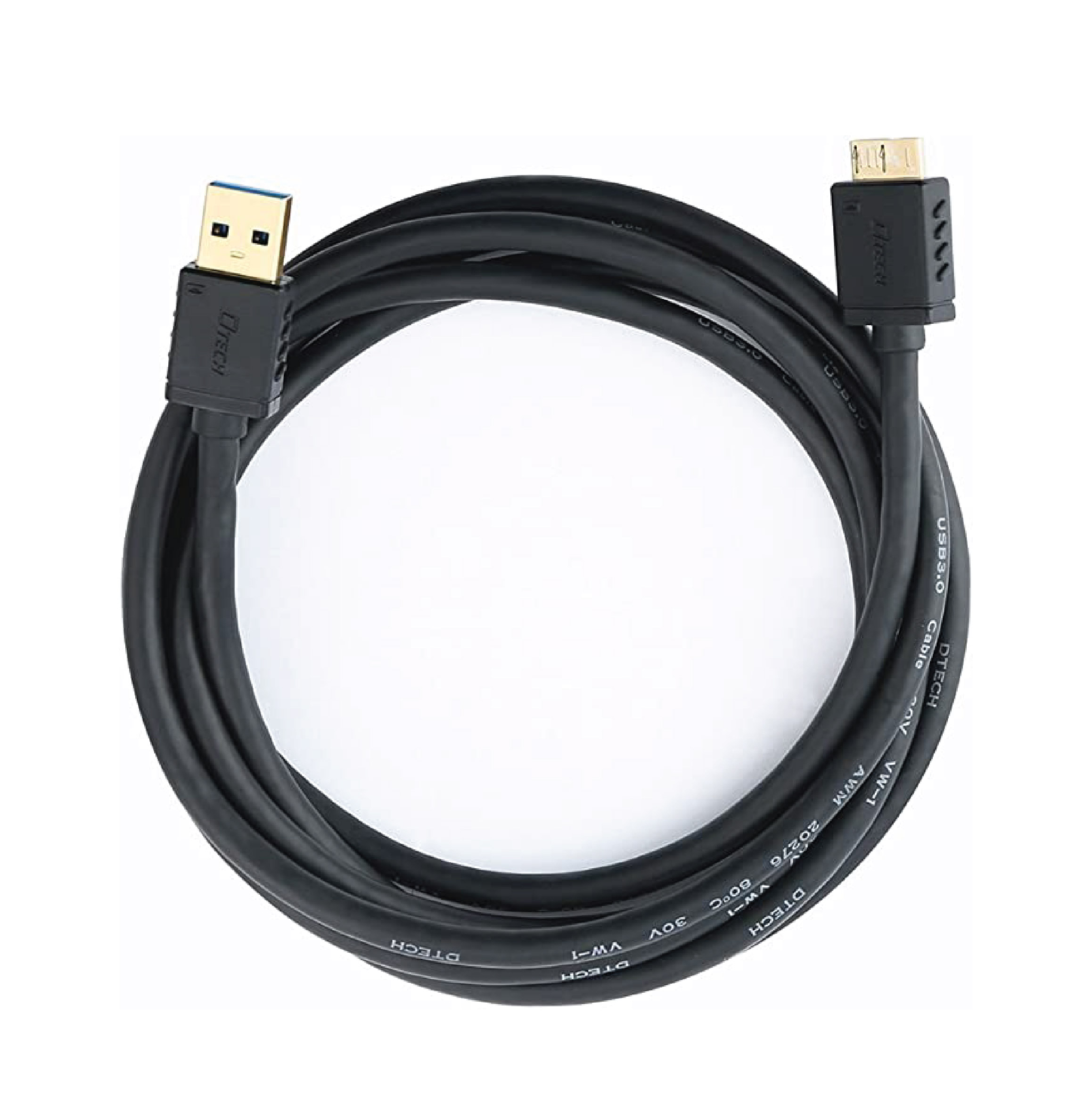 DTECH DT-CU0303 0.5m USB 3.0 USB-A Male to Micro-B Male Data/Charging Cable