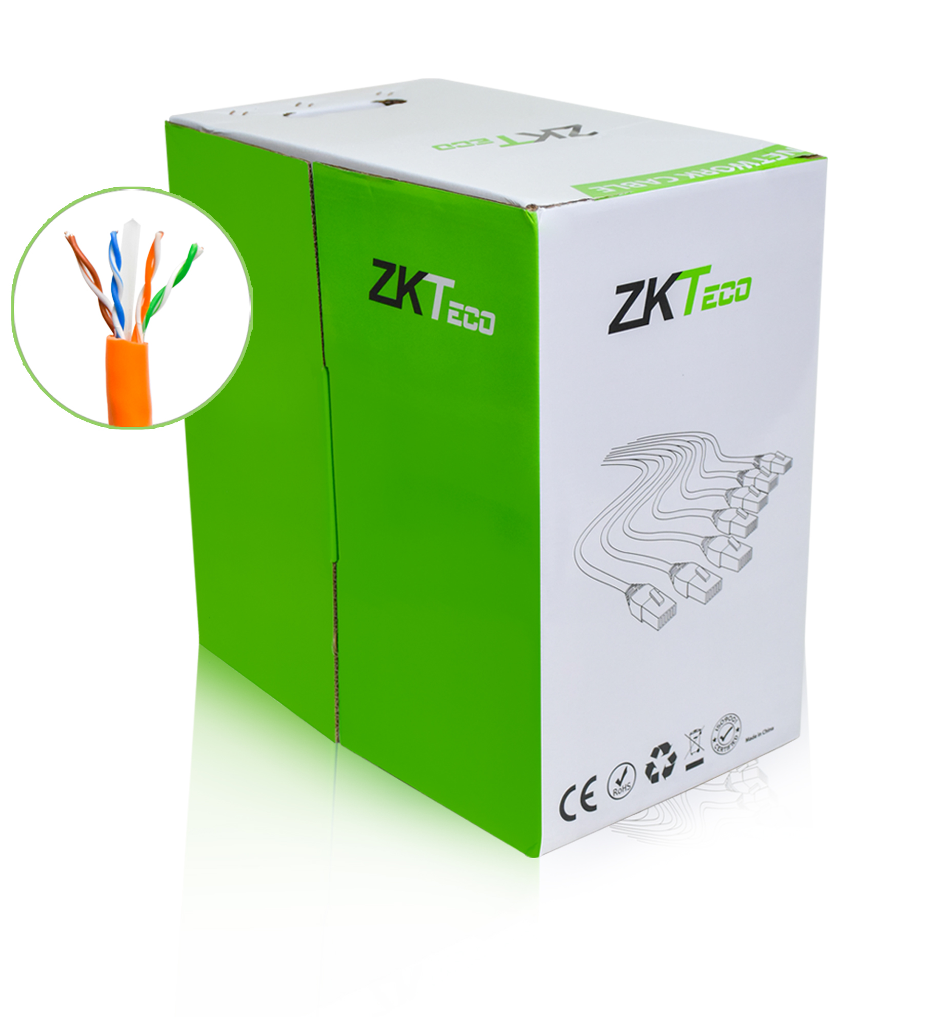 ZKTeco XL600-CRP-Z UTP LAN ORANGE CABLE
