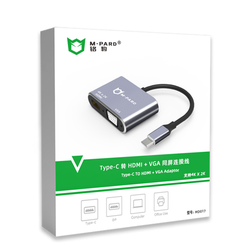 M-PARD MD017 4K*2K USB Type-C to HDMI + VGA Adapter