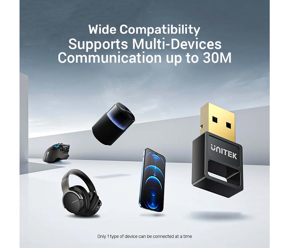 UNITEK B105B USB Bluetooth 5.3 Adapter