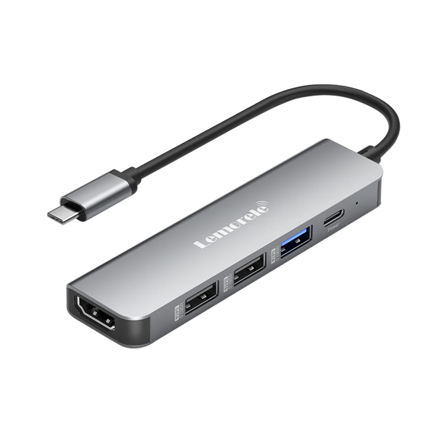 Lemorele TC101 USB C 5 in 1 Multiport Adapter