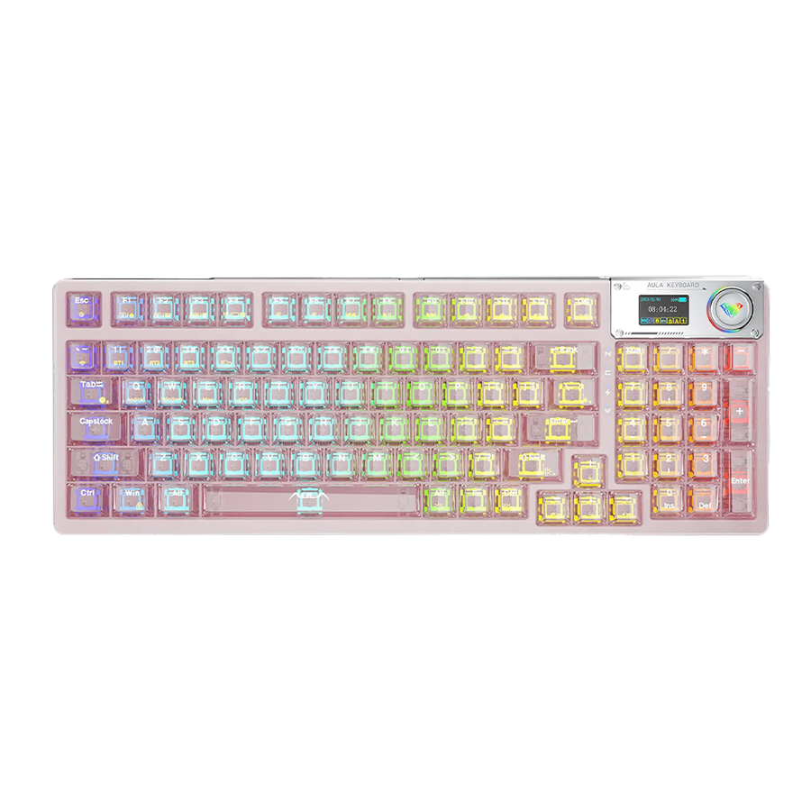 AULA F98PRO Type-C wired & 2.4G wireless & BT(Crystal Switch)95keys