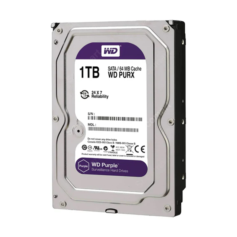 WD WD10PURX 1TB Purple Surveillance Hard Disk Drive