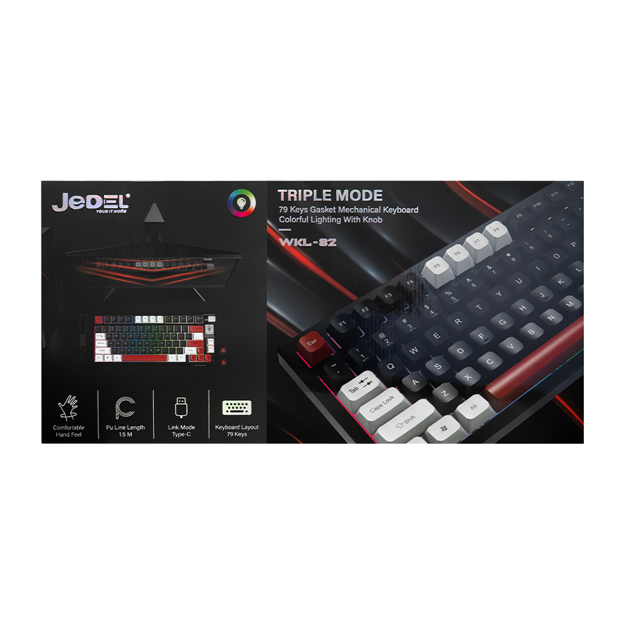 JEDEL WKL-82 Wired Mechanical Keyboard
